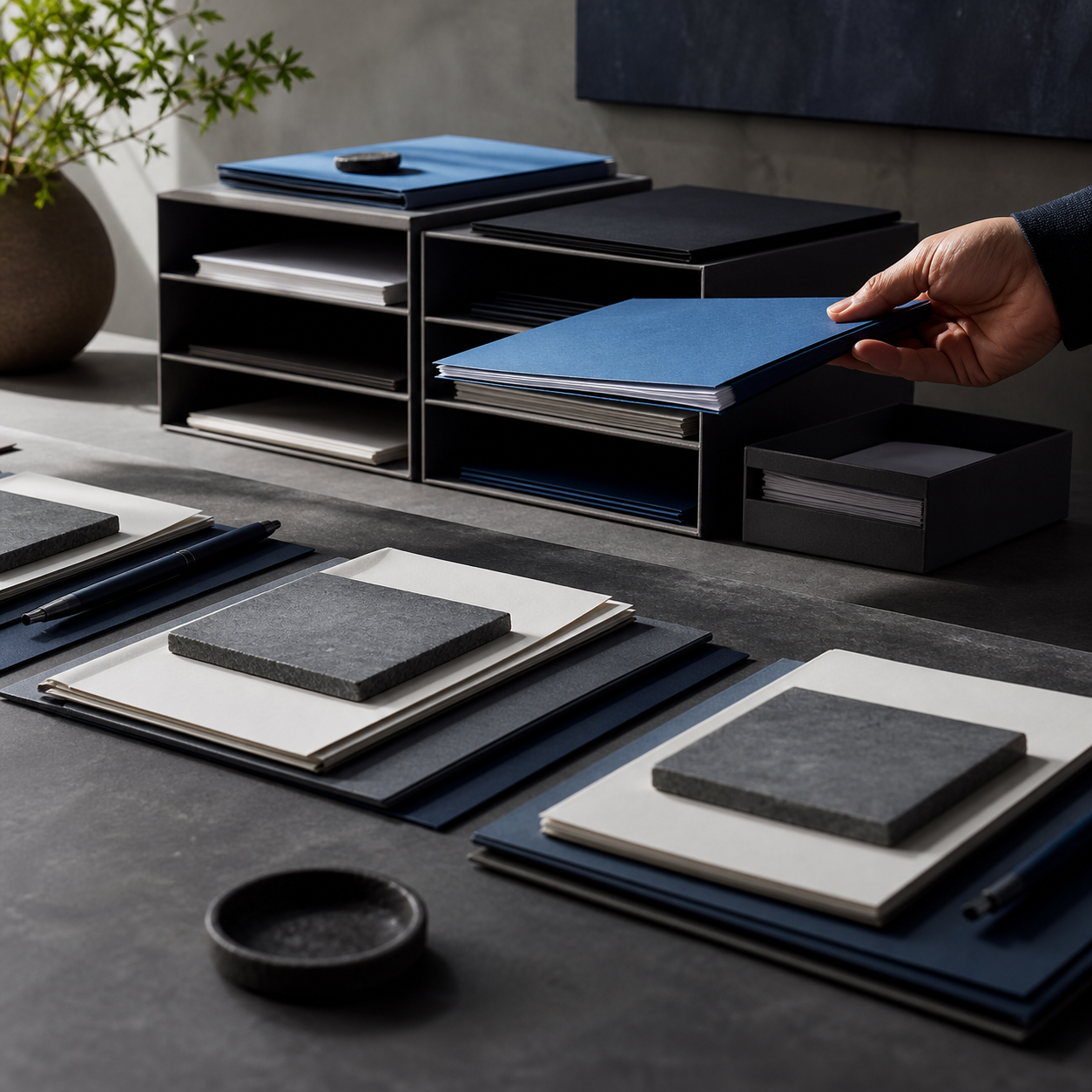 Organized work packets being placed into a structured document system