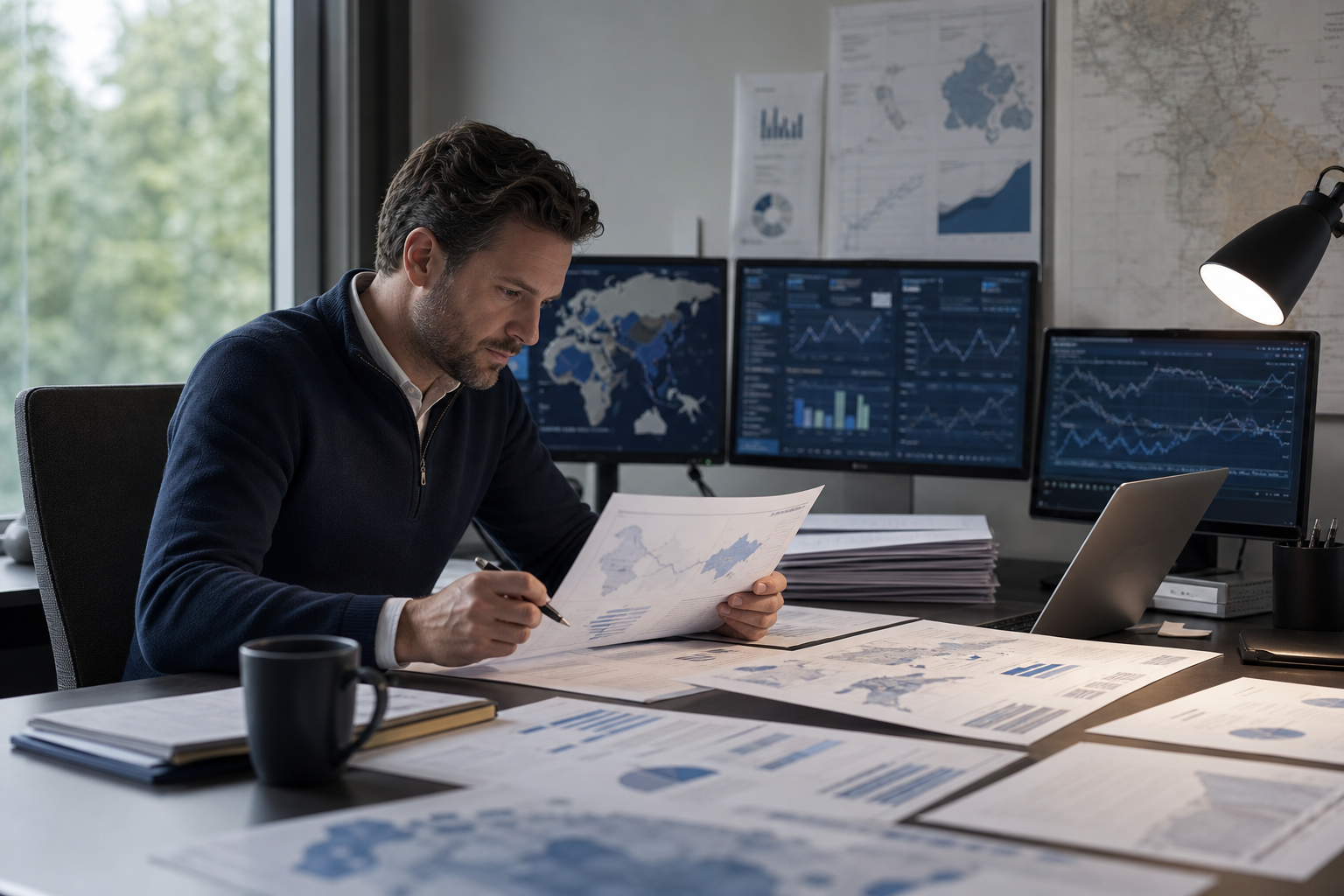Research analyst preparing a decision-quality briefing from market and project source materials