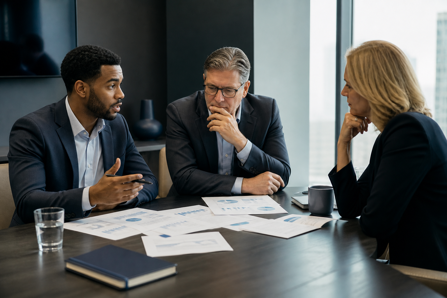Analyst briefing senior leaders on a developing market opportunity